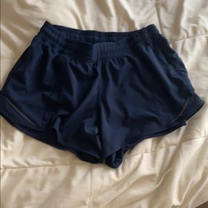 Lululemon navy Hotty Hot Shorts
